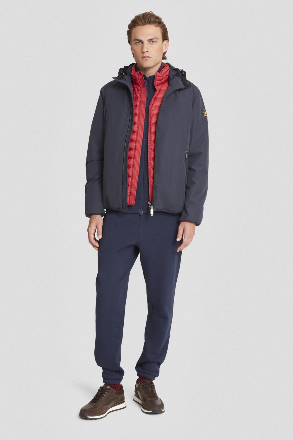 ciesse-outdoor-winterjacke-blau-kapuze-wattiert-dwr image 1