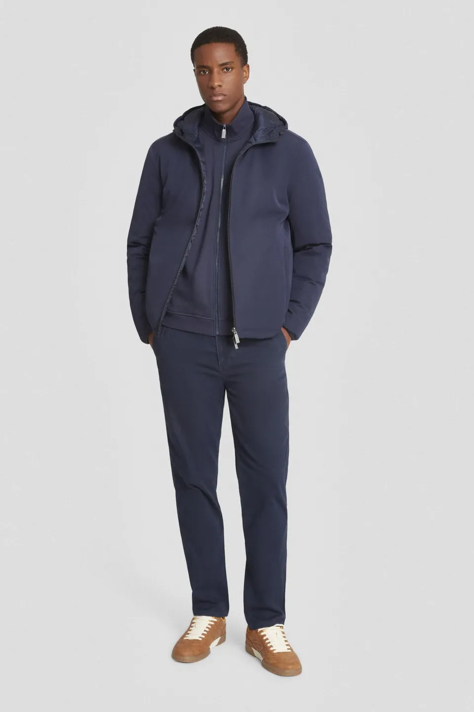 ciesse-piumini-daunenjacke-blau-kurz-reversibel-dwr image 1