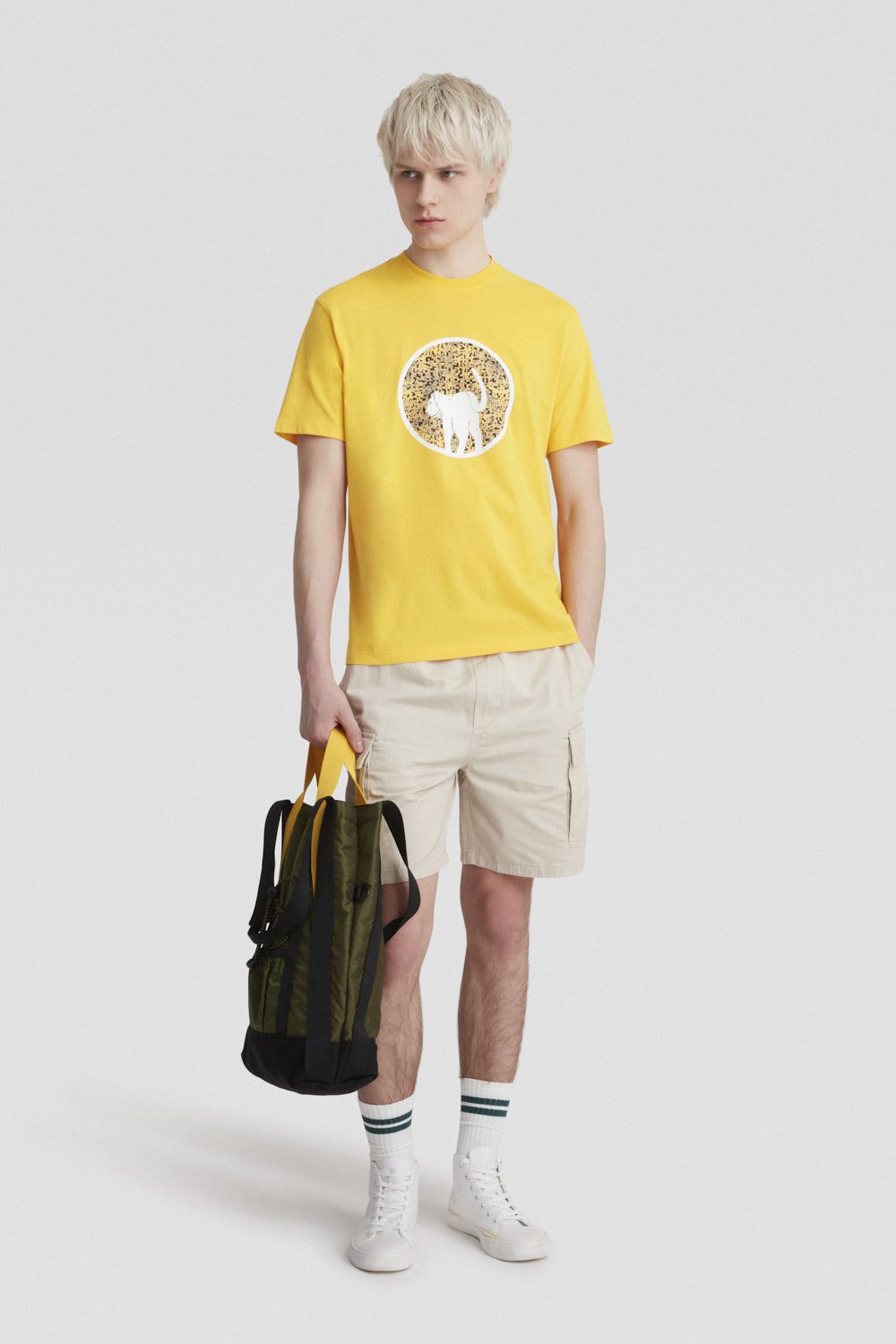 ciesse-outdoor-t-shirt-gelb-baumwolle-rundhals-mit-print image 1