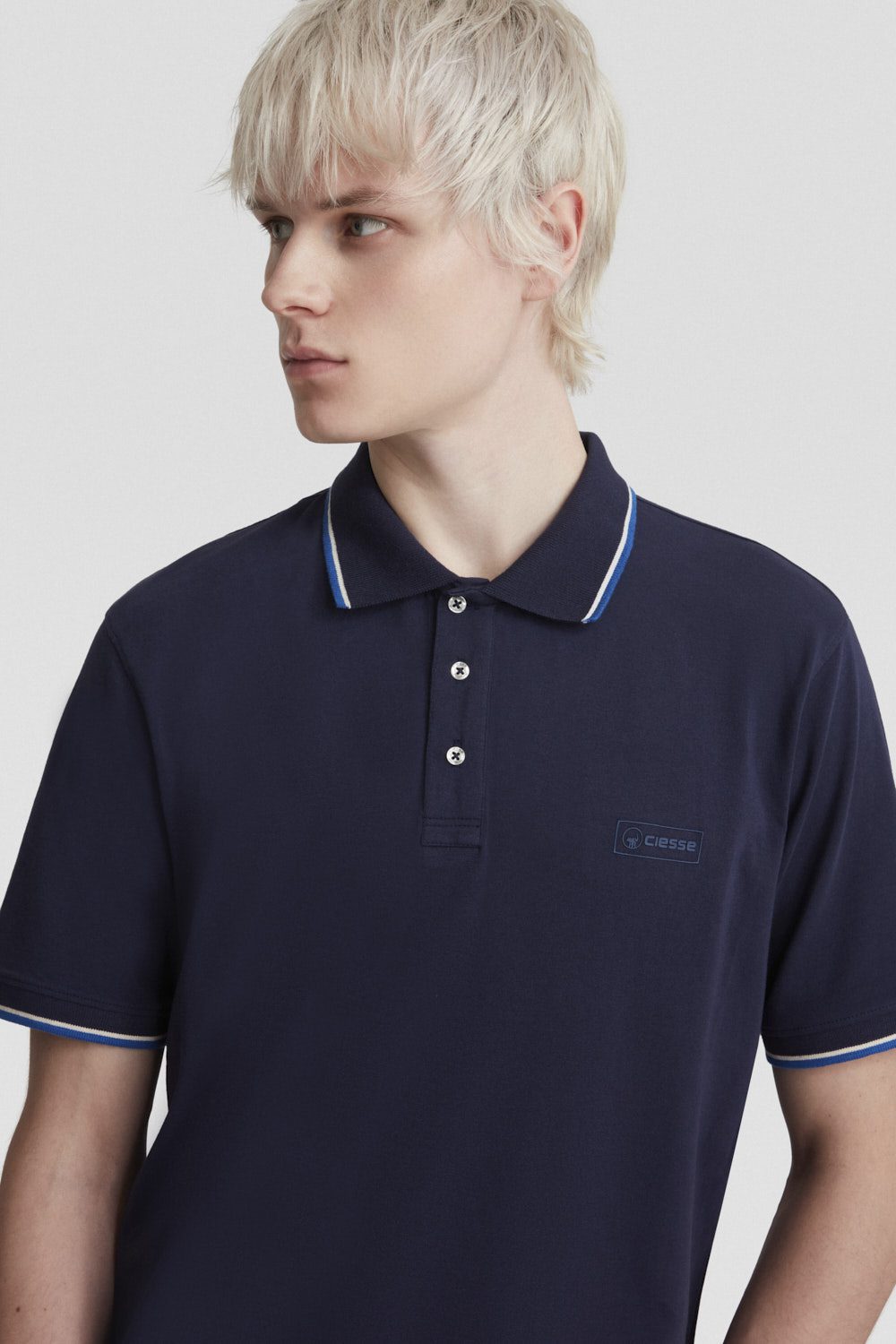 ciesse-outdoor-t-shirt-e-polo-polohemd-blau-stretch image 6