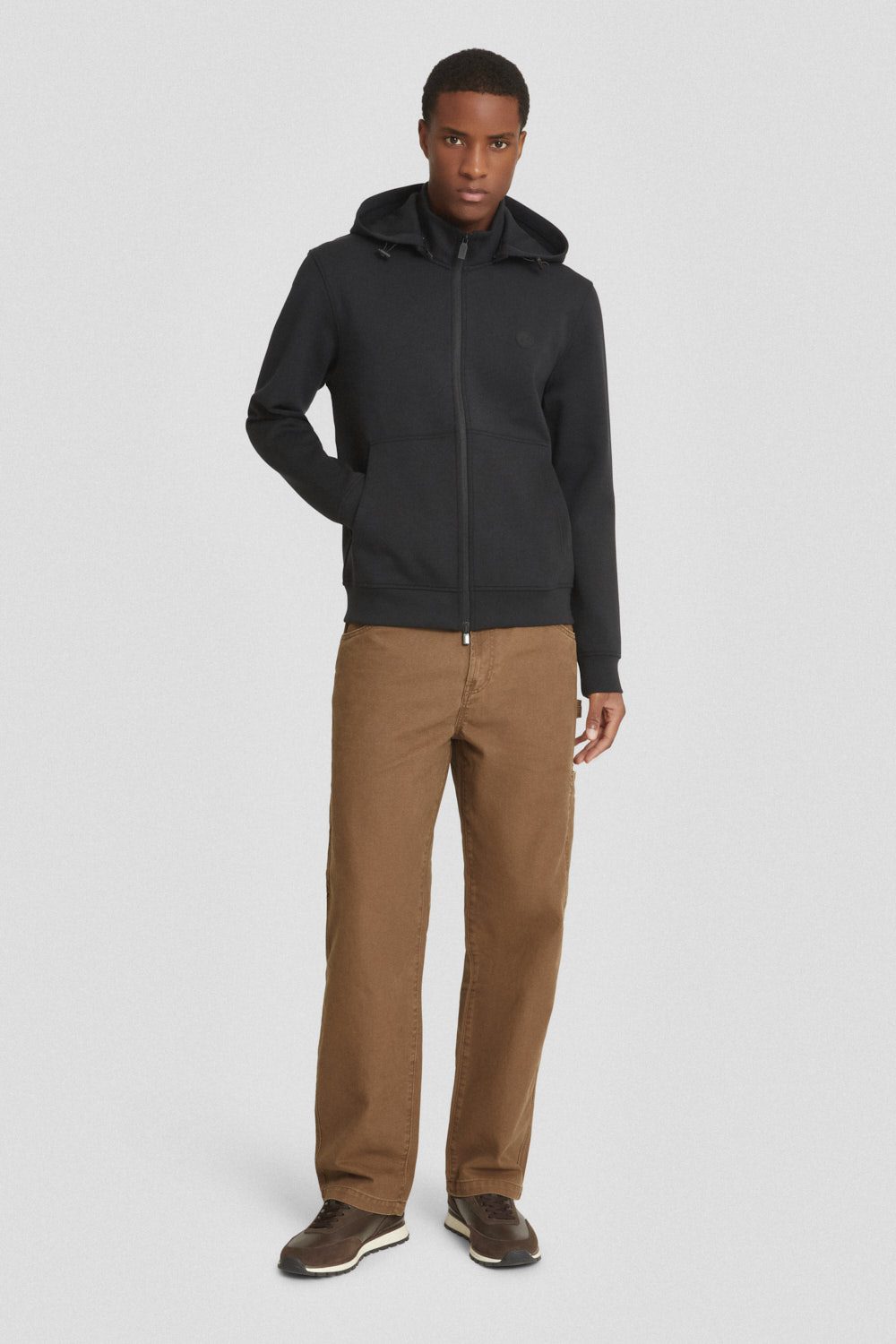 ciesse-outdoor-hoodie-schwarz-kapuze-abnehmbar-unisex-zip image 2