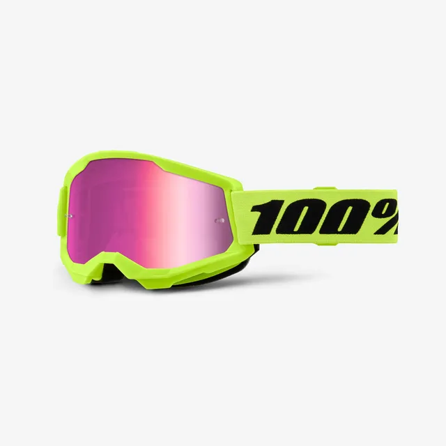 100-strata-2-goggle-motocrossbrille-neon-gelb-clear image 1