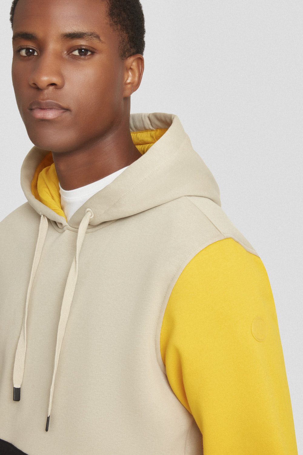 ciesse-outdoor-hoodie-beige-gelb-baumwolle-kapuze image 3