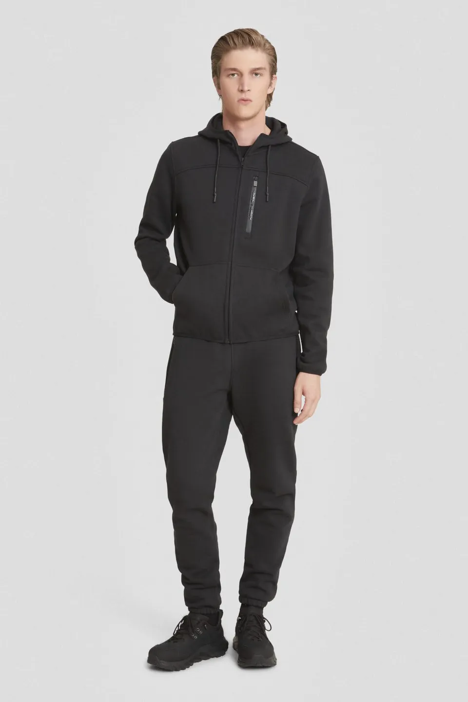 ciesse-outdoor-felpe-hoodie-schwarz-kapuze-baumwolle image 1