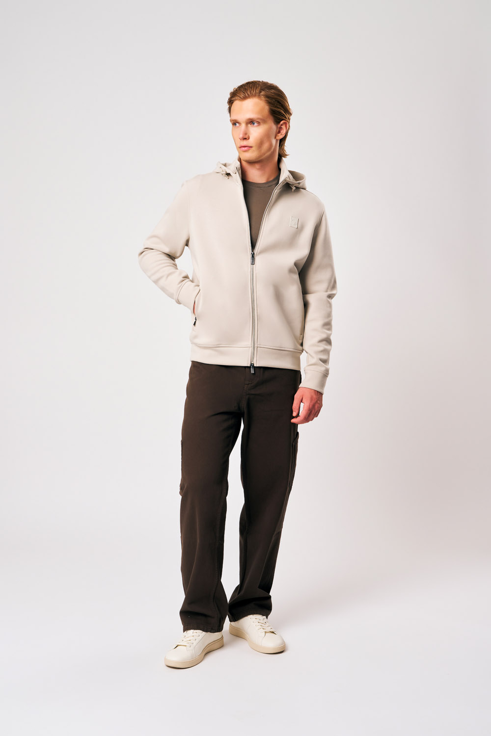 ciesse-felpe-naku-4-0-hoodie-beige-abnehmbare-kapuze image 2