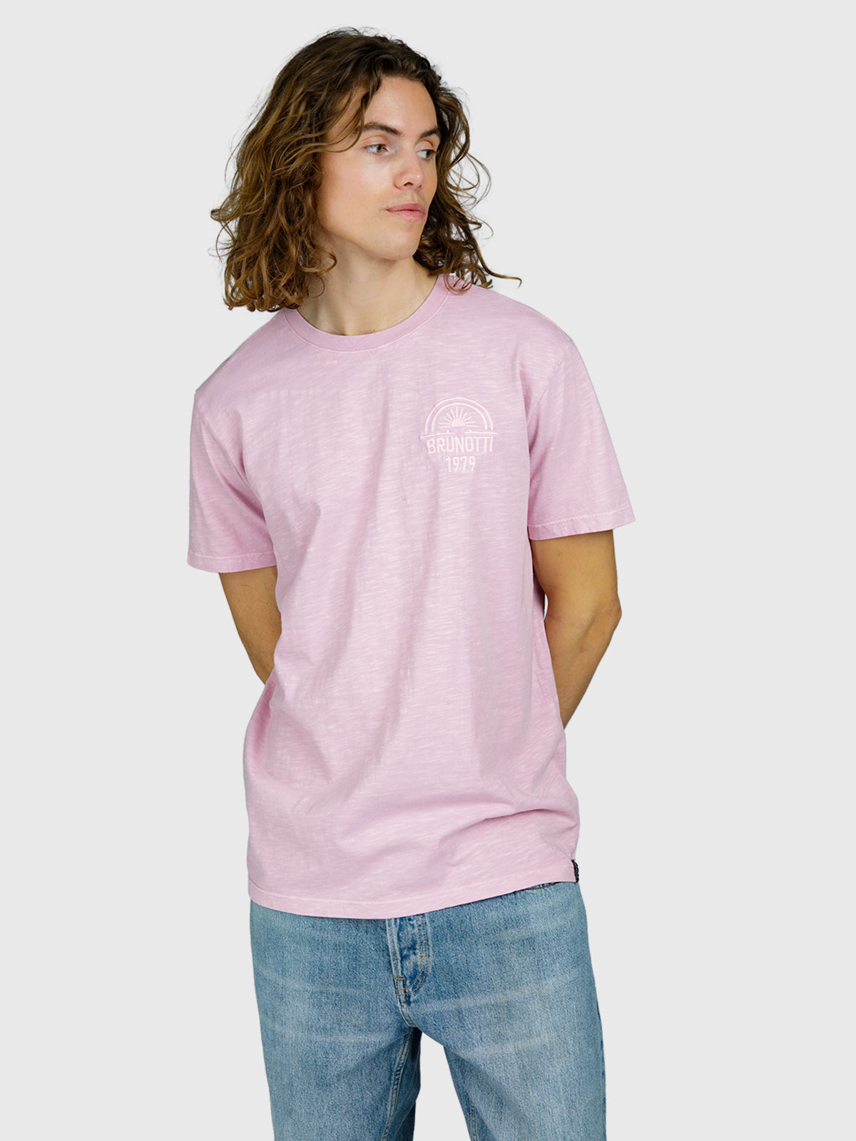 brunotti-mattey-herren-t-shirt-mauve-mist-baumwolle-stickerei image 1