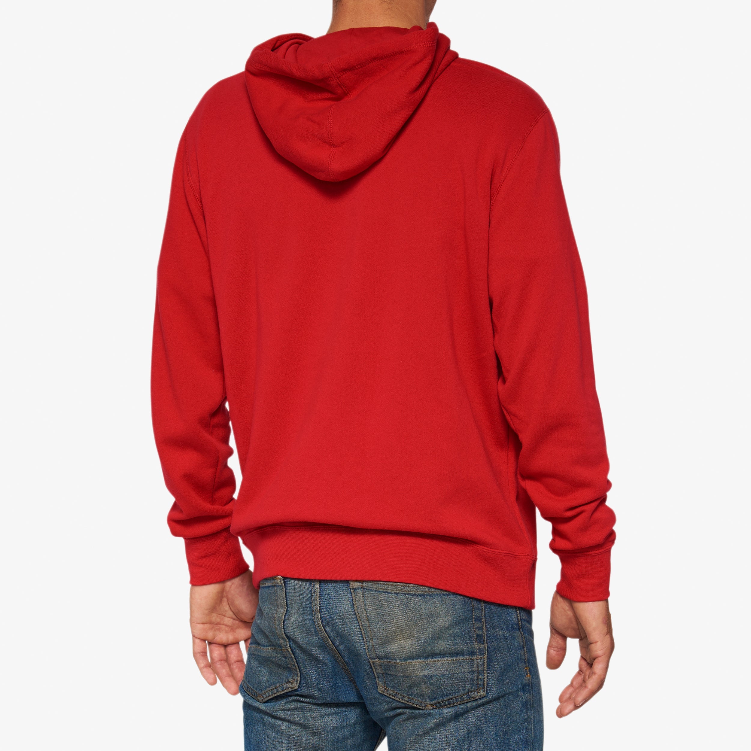 100-icon-pullover-hoodie-fleece-rot-kapuzenpullover-baumwolle image 2