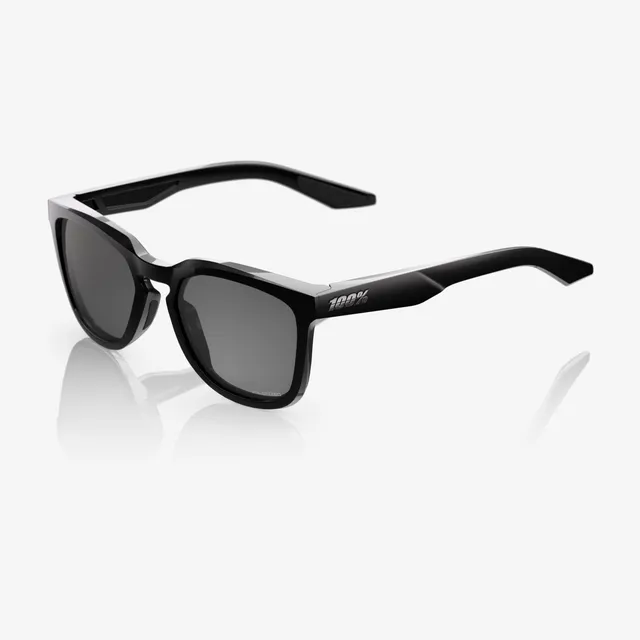 100-hudson-polished-black-sonnenbrille-grey-polarized image 1