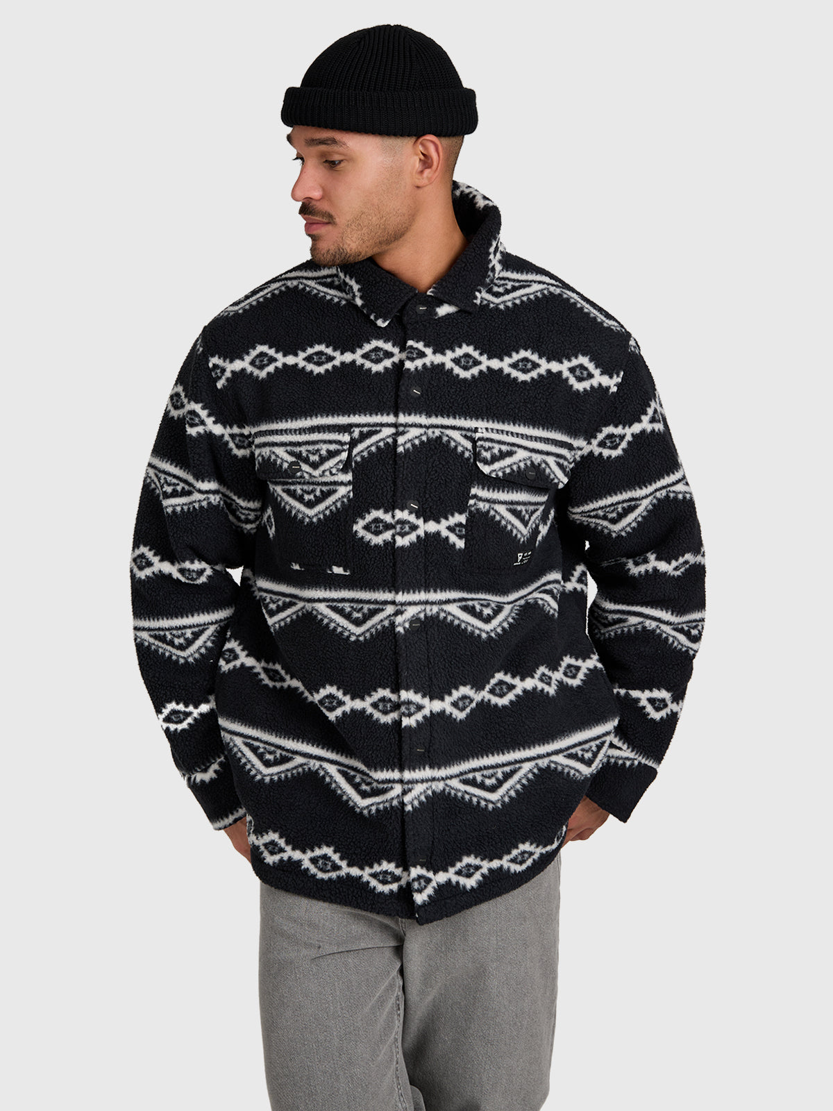 brunotti-kevionnet-herren-fleecejacke-schwarz-polyester image 1