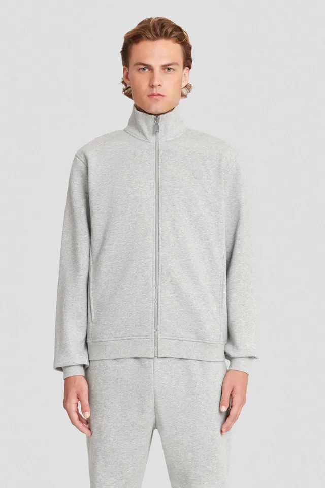 ciesse-outdoor-sweatjacke-herren-grau-baumwolle-mit-zip image 1