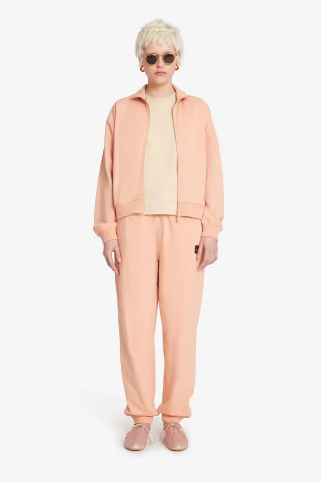 ciesse-raquel-sweatjacke-rosa-baumwolle-damen-stehkragen image 1
