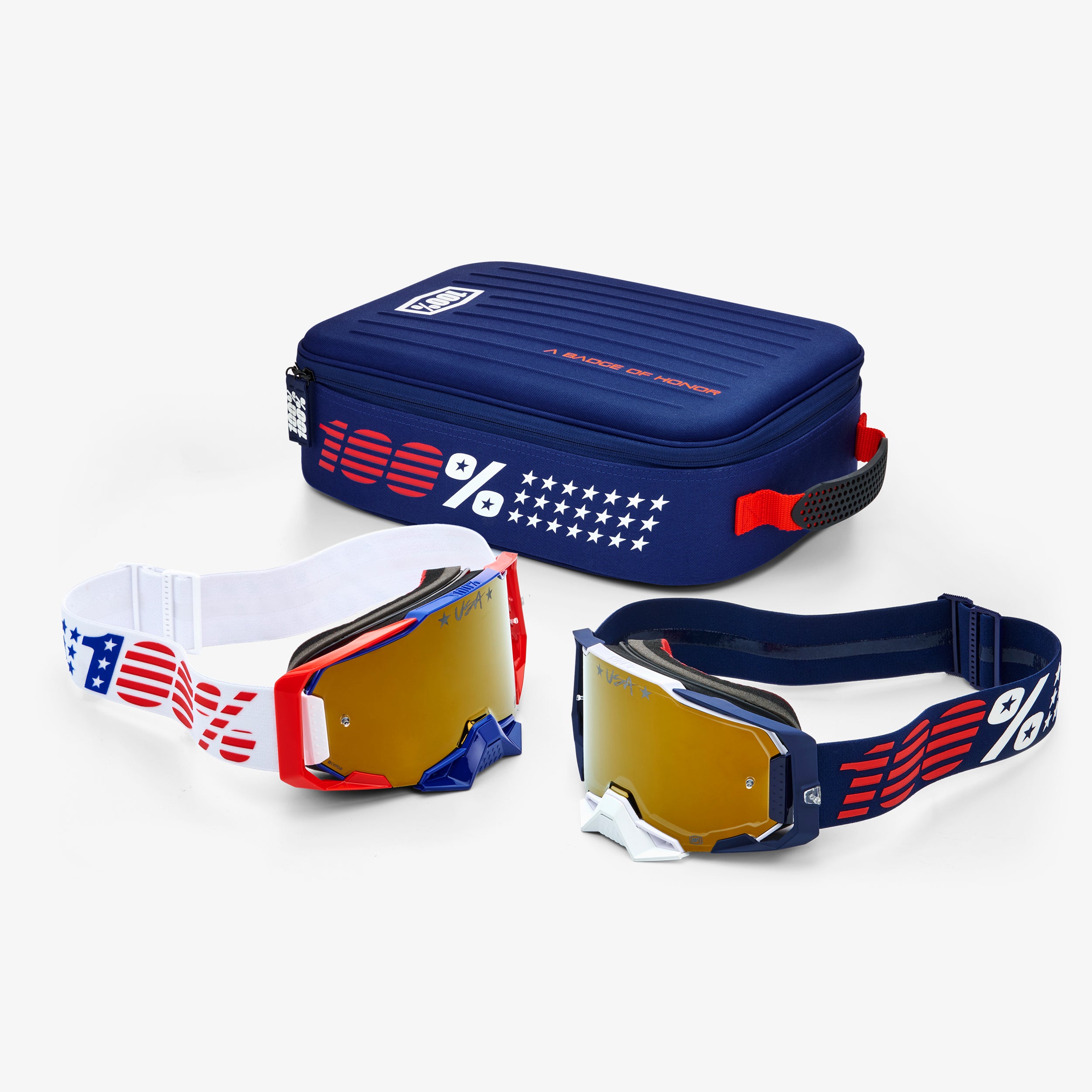100-armega-dual-patriot-pro-pack-goggle-wei-navy-gold-mirror image 1