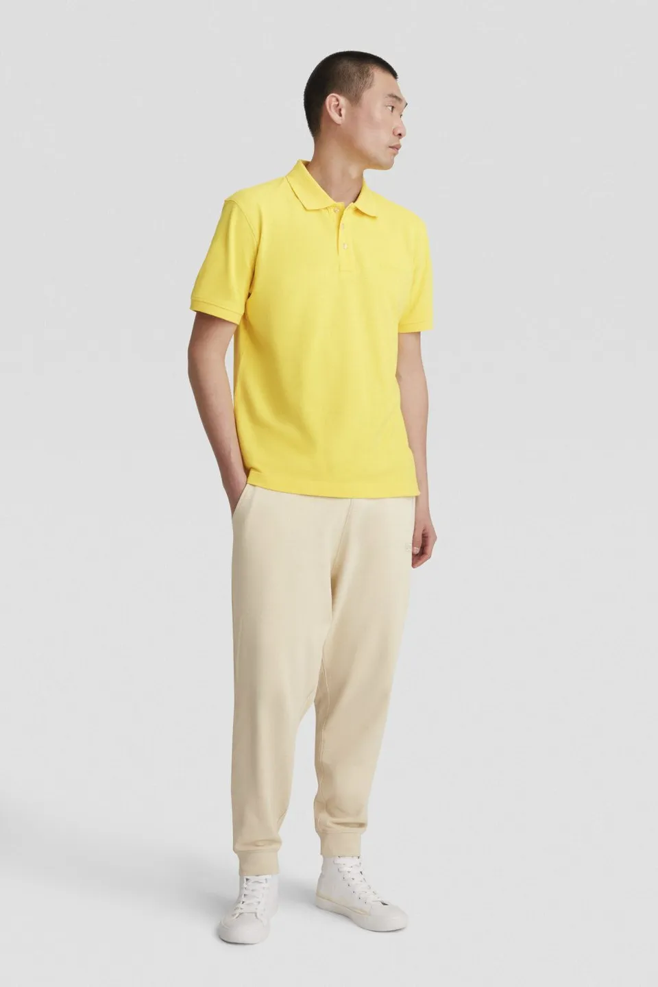 ciesse-polo-jersey-stretch-gelb-baumwolle-regular-fit image 1