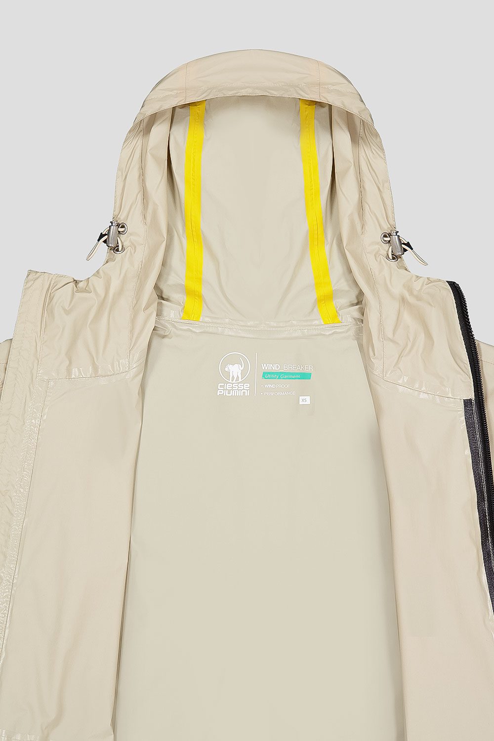 ciesse-outdoor-windjacke-beige-kapuze-wasserdicht-packbar image 7