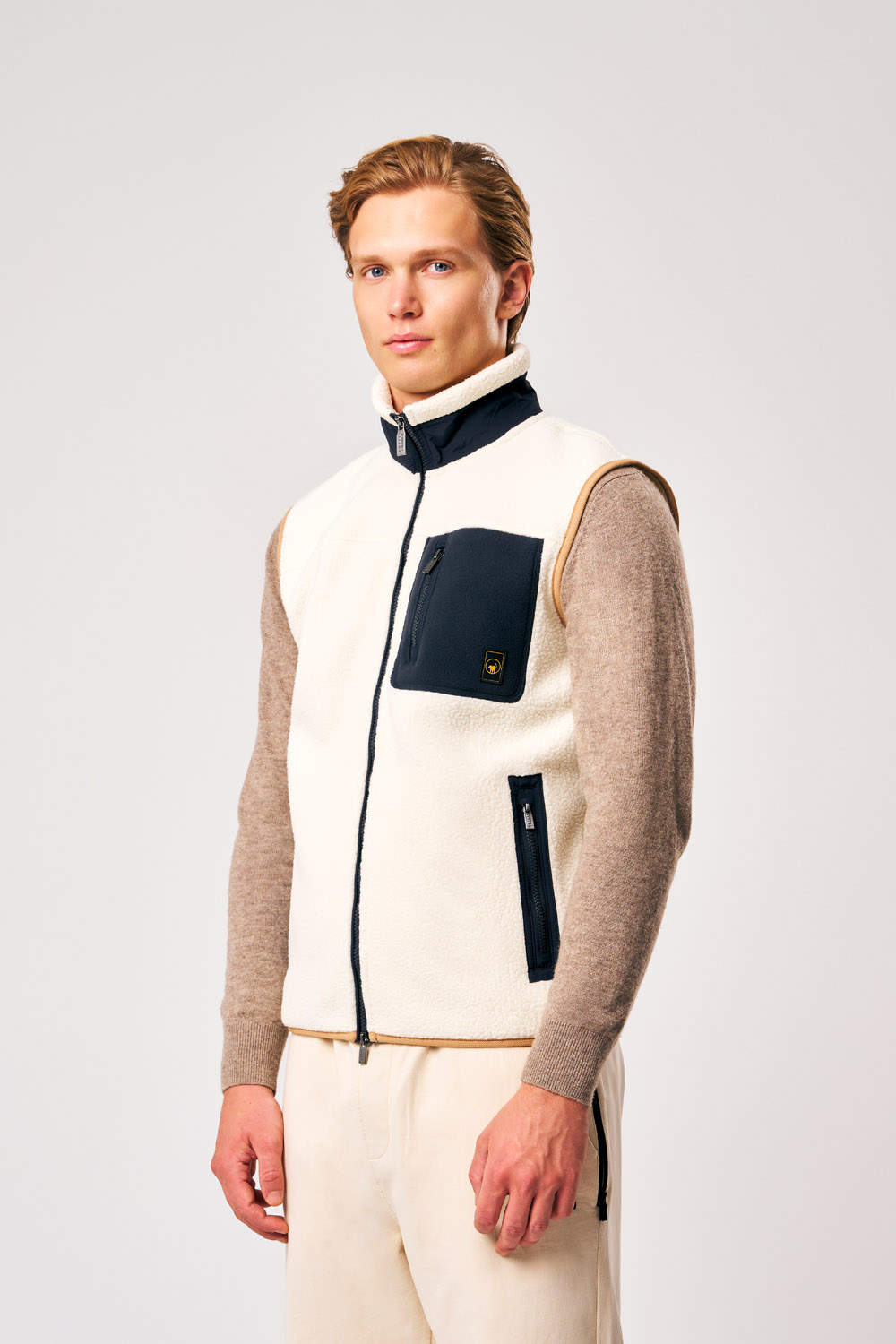 ciesse-outdoor-julio-teddyweste-herren-wei-mit-reissverschluss image 1