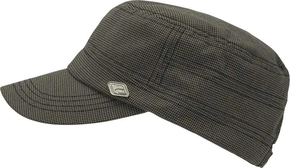chillouts-heraklion-army-cap-grey-black-check-baumwolle image 1