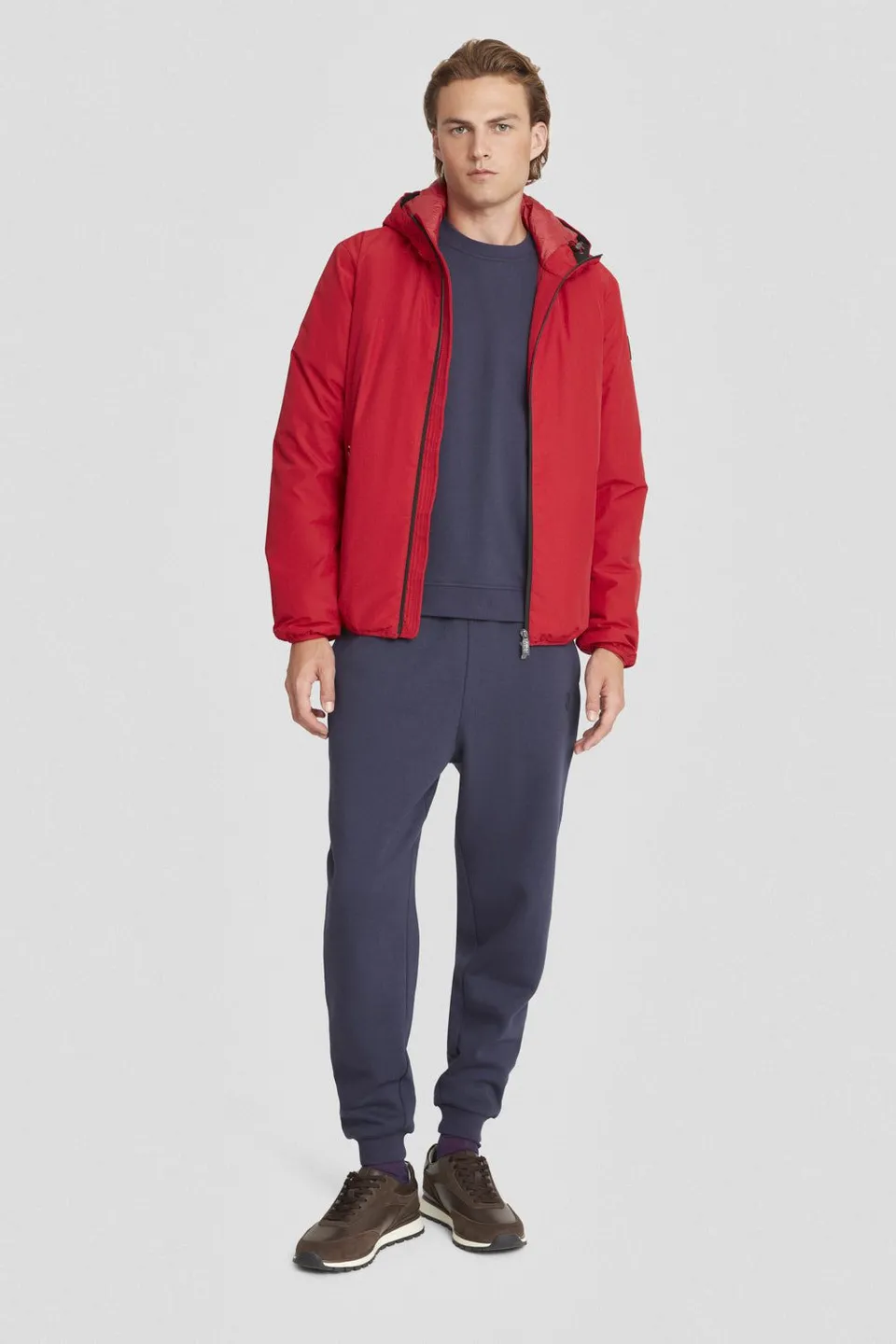 ciesse-outdoor-winterjacke-rot-kapuze-wattiert-dwr image 1