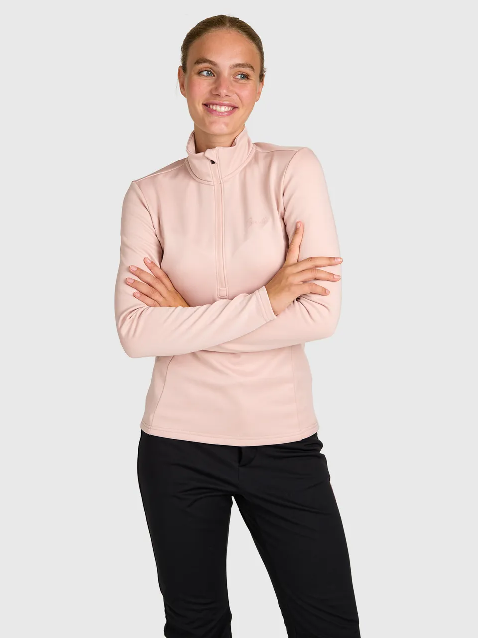 brunotti-heronne-damen-fleece-sepia-rose-half-zip image 1
