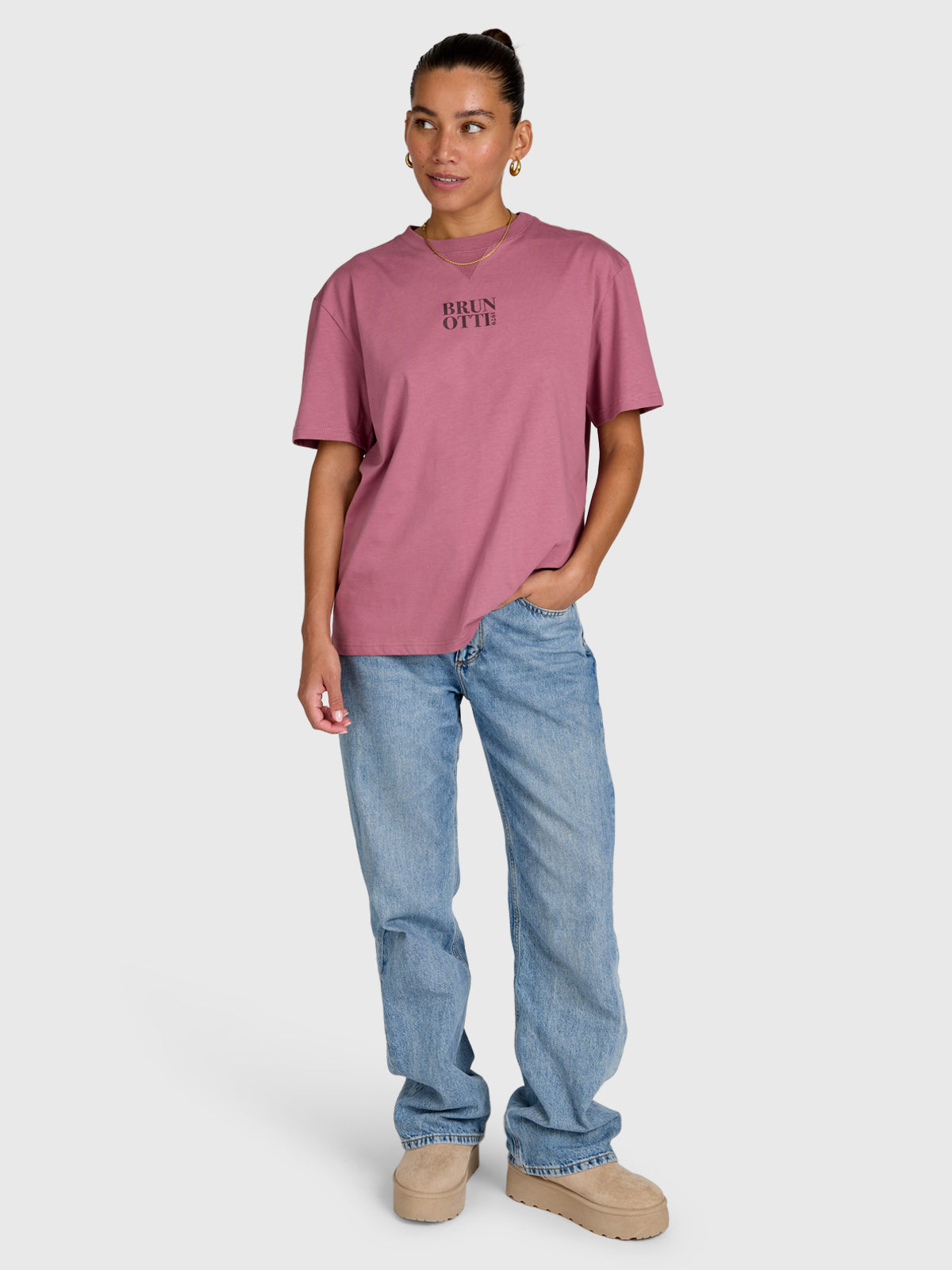brunotti-unessa-damen-t-shirt-mauve-relaxed-fit-baumwolle image 5