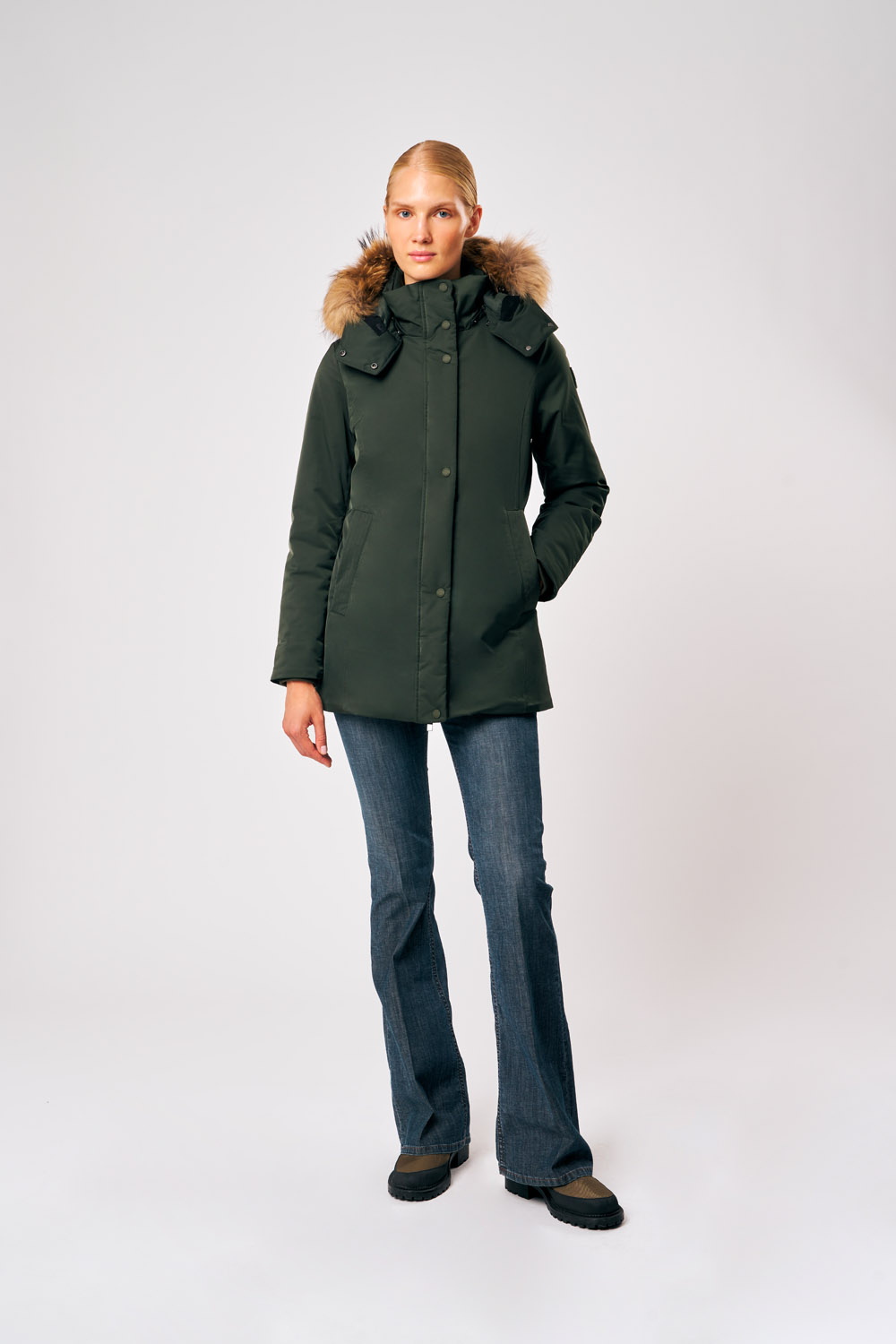 ciesse-outdoor-luana-parka-damen-gr-n-mit-kapuze image 1