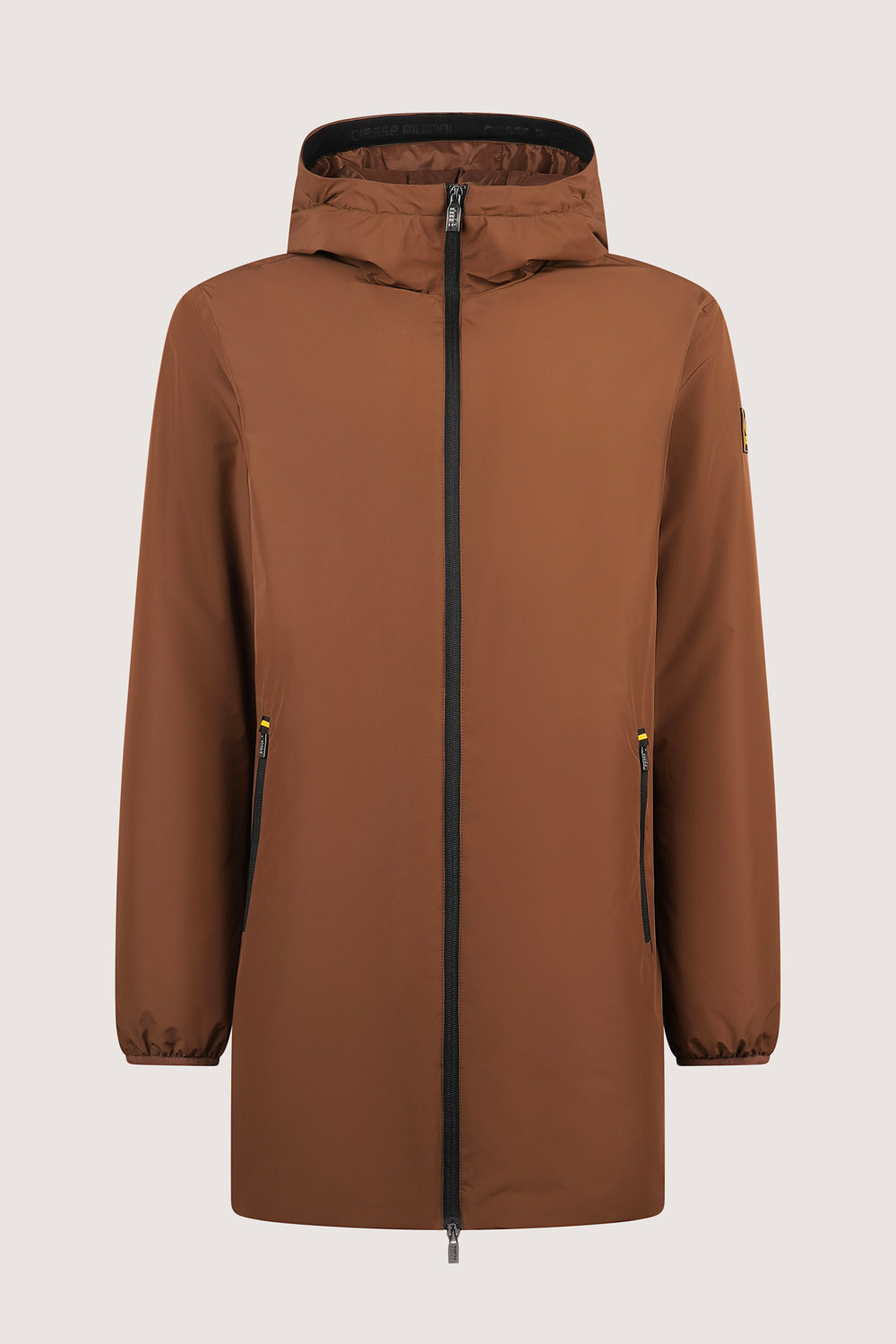 ciesse-gunbu-winterjacke-herren-lang-braun-kapuze image 2