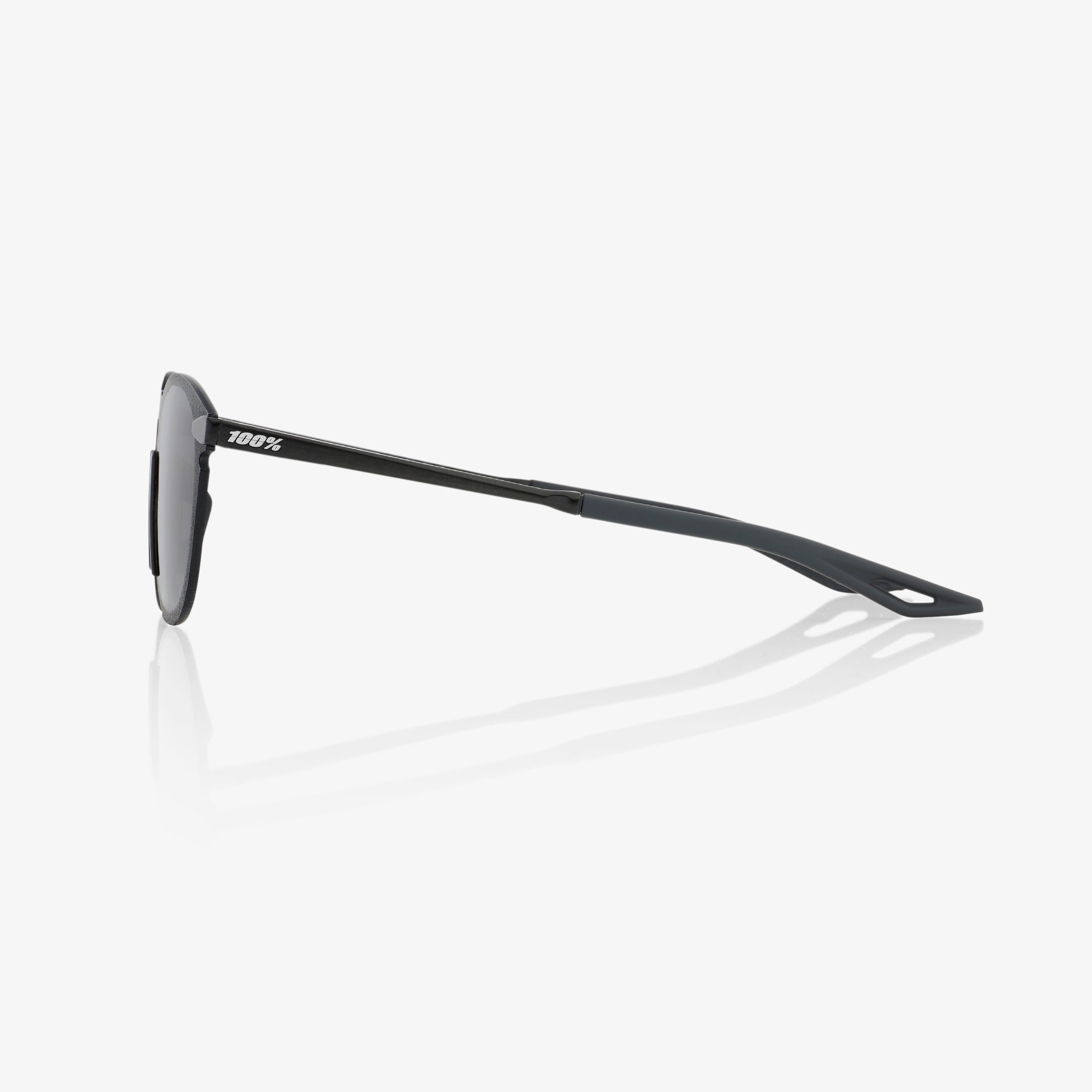 100-legere-round-sonnenbrille-polished-black-smoke-os image 3