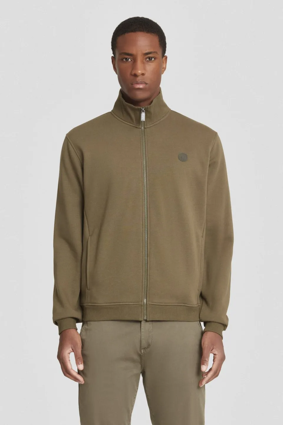 ciesse-felpe-sweatjacke-herren-gr-n-baumwolle-mit-zip image 1