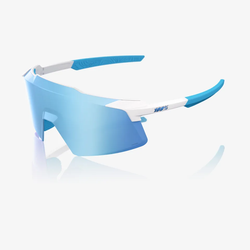 100-aerocraft-matte-white-sonnenbrille-hiper-blue-mirror image 1