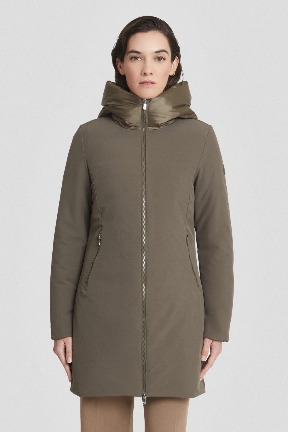 ciesse-outdoor-winterjacke-lang-gr-n-daunen-softshell image 2