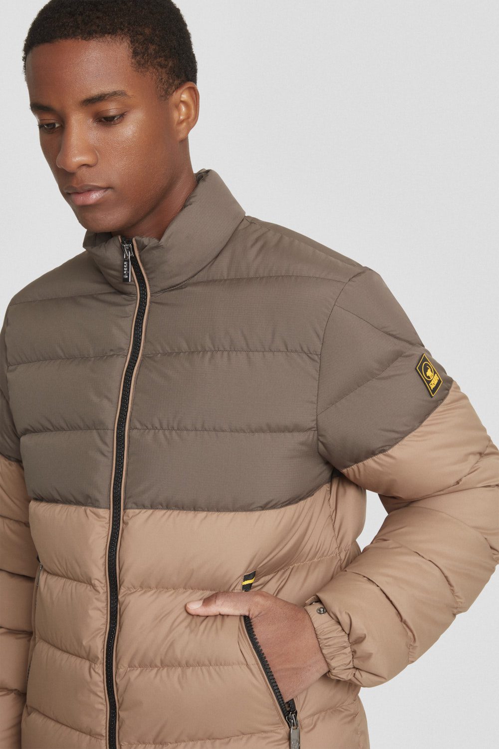 ciesse-piumini-daunenjacke-braun-bicolor-kurz-800-fill image 3