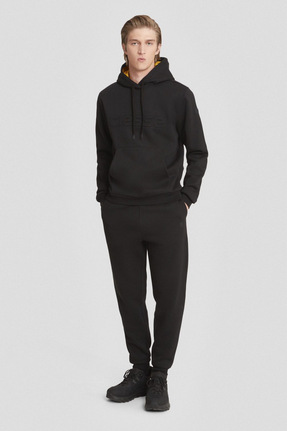 ciesse-outdoor-felpe-basic-hoodie-schwarz-baumwolle image 2