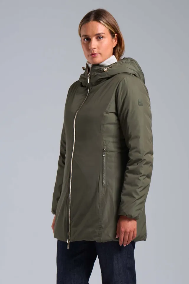ciesse-outdoor-kalie-daunenjacke-oliv-reversibel-800-fp-damen image 1