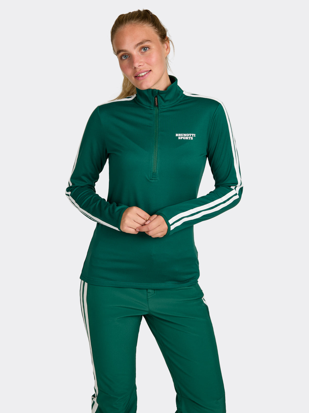 brunotti-rodia-damen-snow-fleece-hunter-green-slim image 1