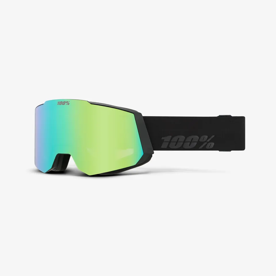 100-snowcraft-skibrille-black-green-hiper-regular-fit image 1