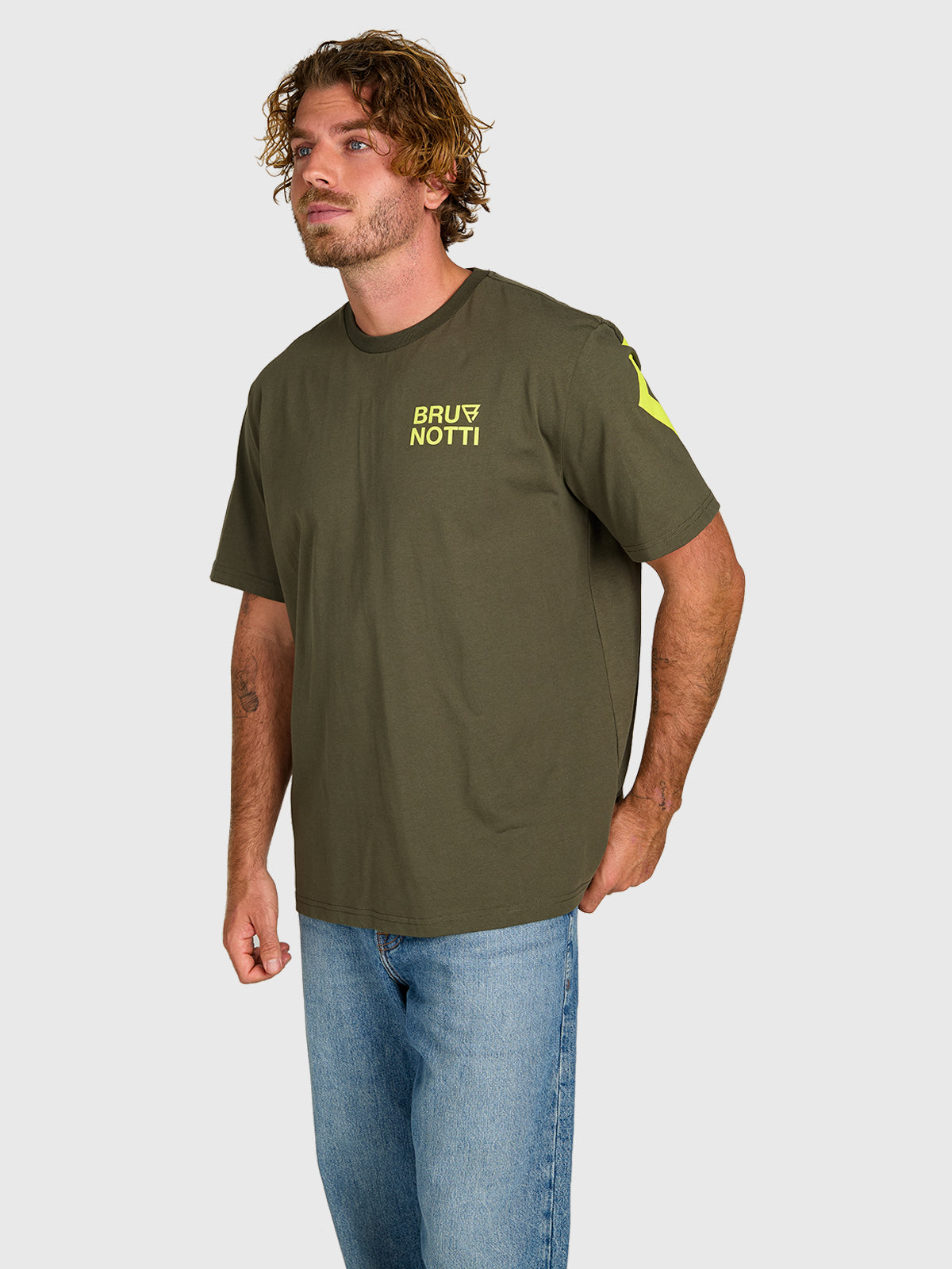 brunotti-barros-herren-t-shirt-deep-green-baumwolle-basic image 4