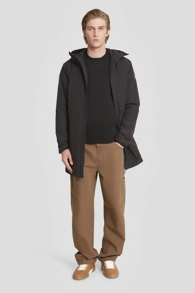 ciesse-outdoor-lange-winterjacke-schwarz-mit-kapuze-wattiert image 1