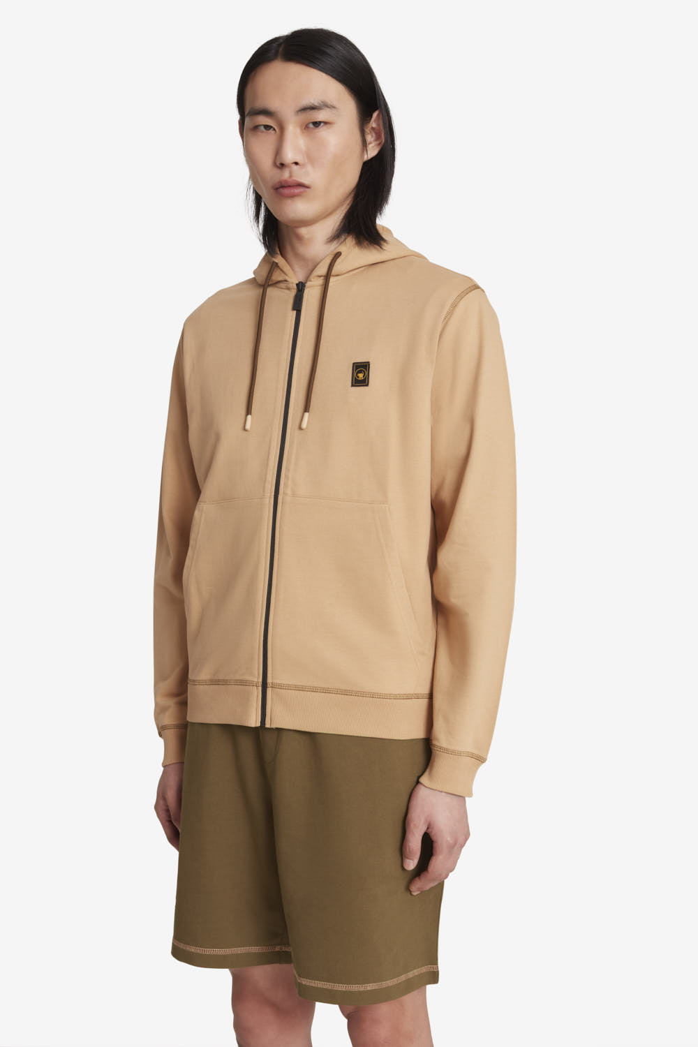ciesse-kurt-herren-hoodie-beige-kapuzenpullover-baumwolle image 2