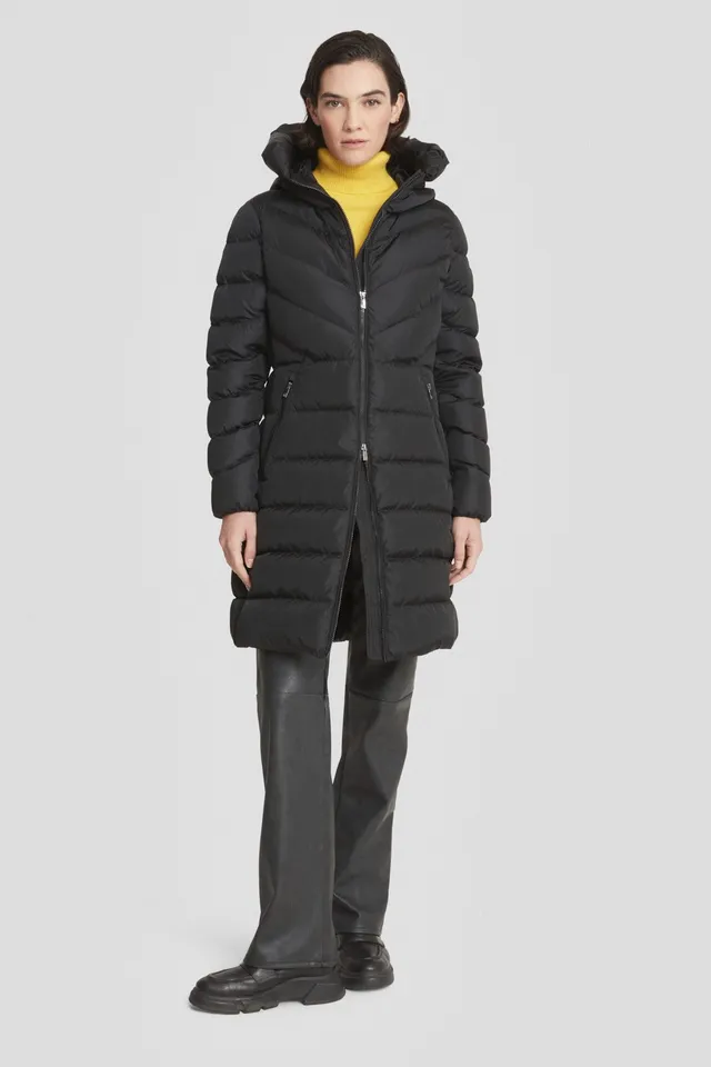 ciesse-outdoor-daunenjacke-schwarz-lang-mit-kapuze image 1