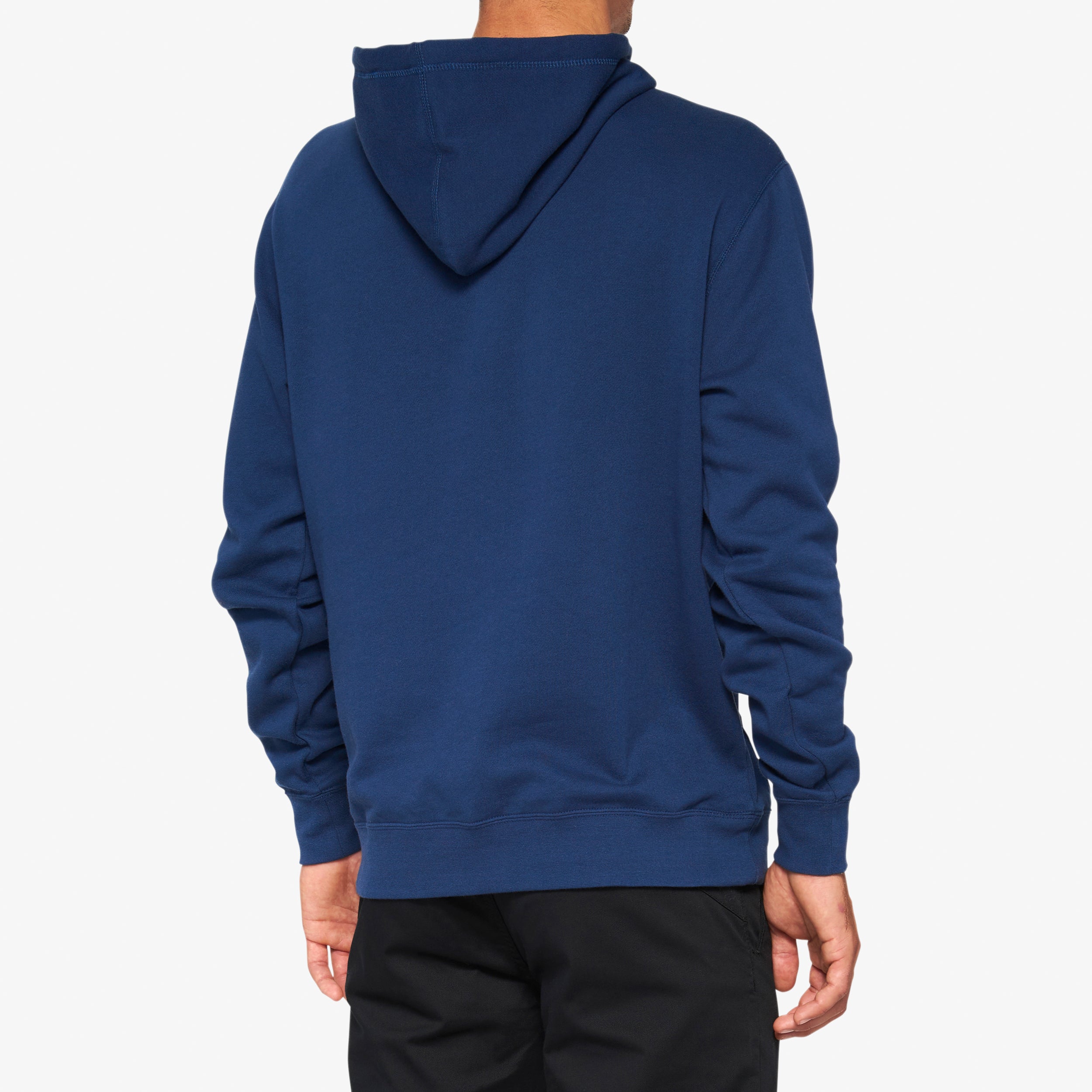 100-icon-pullover-hoodie-fleece-navy-kapuze image 2