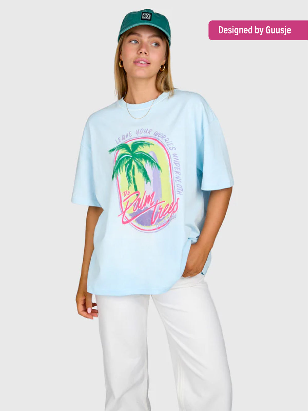 brunotti-guusje-damen-t-shirt-blue-light-print image 2