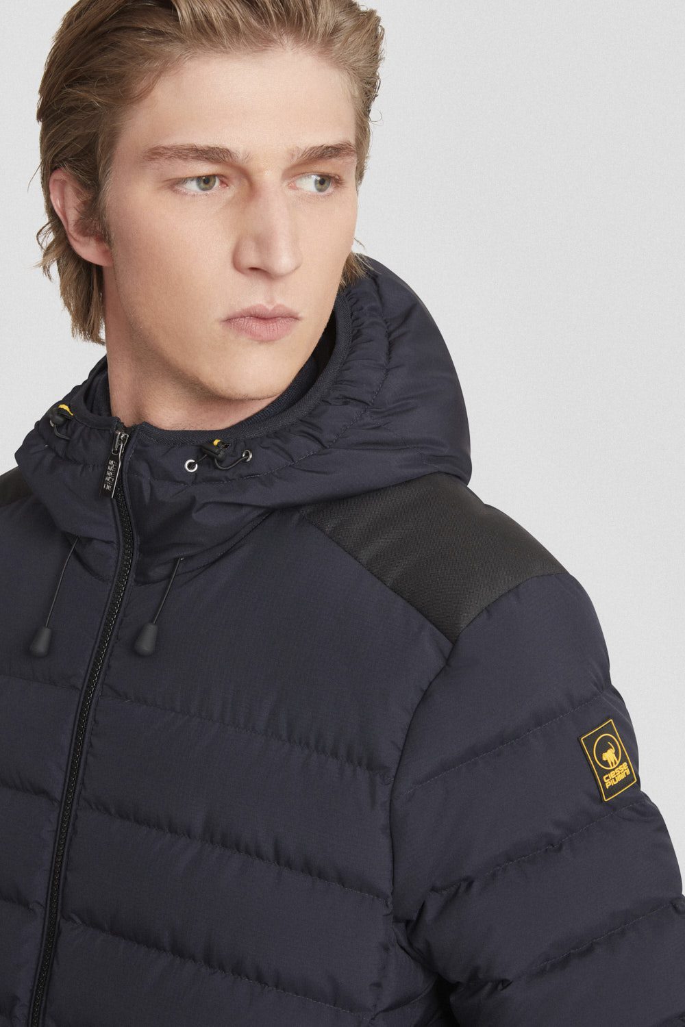 ciesse-piumini-daunenjacke-kurz-blau-mit-kapuze image 3