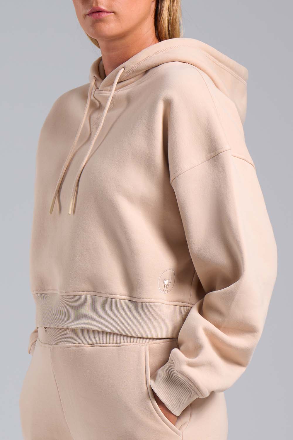 ciesse-samar-hoodie-damen-grau-crop-mit-kapuze image 3