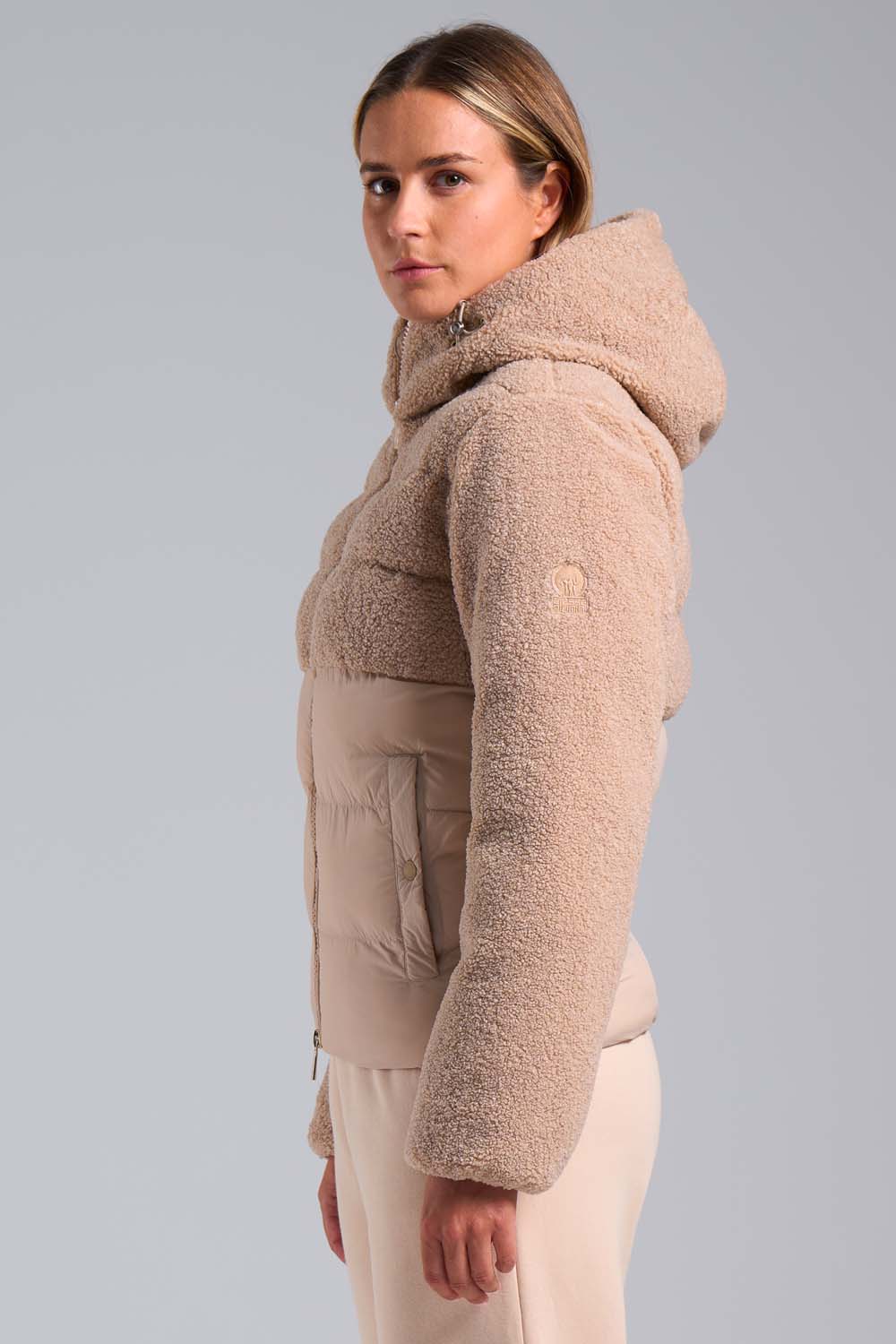 ciesse-outdoor-bonilla-hybridjacke-grau-teddy-mit-kapuze image 1