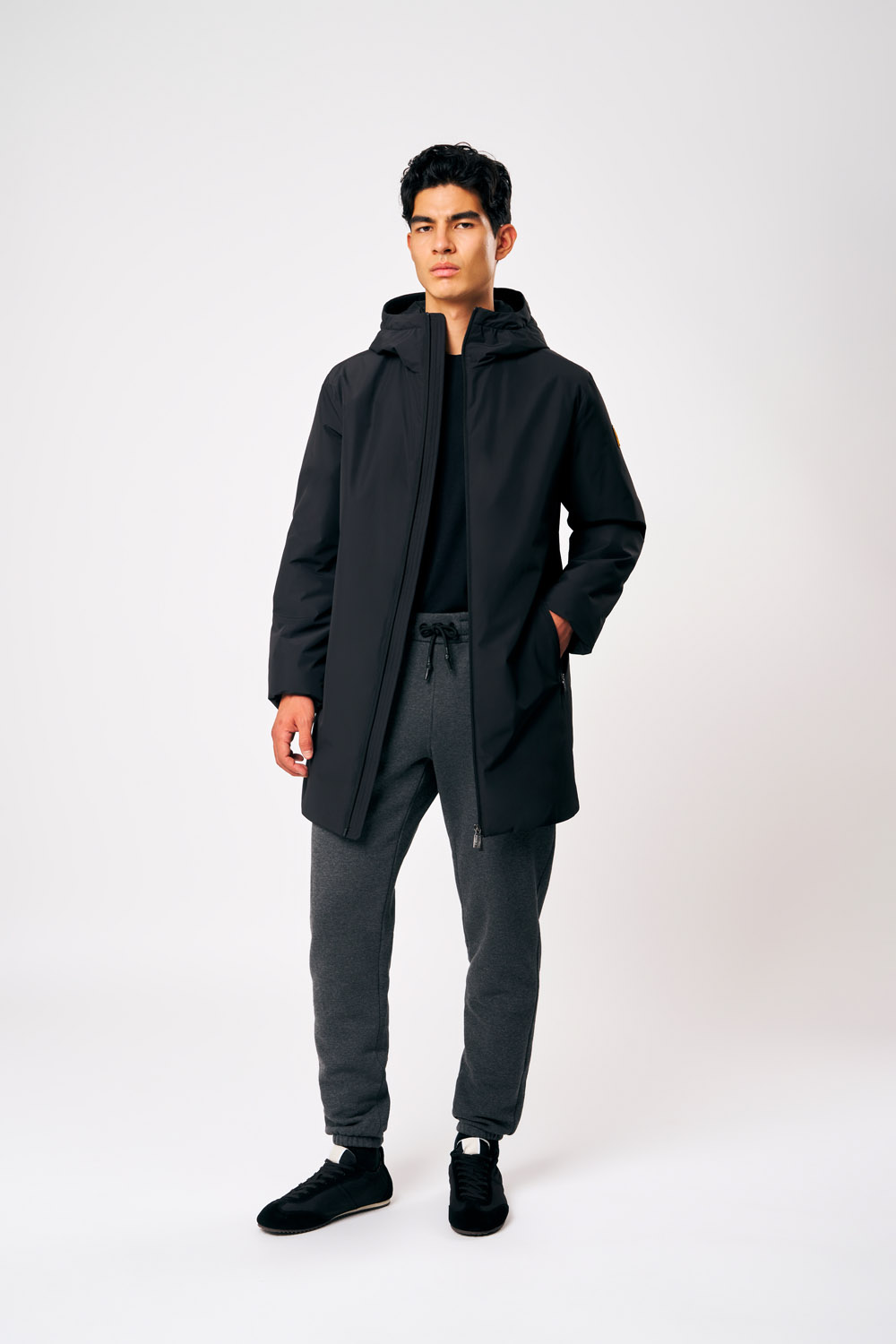 ciesse-outdoor-gunbu-winterjacke-schwarz-lang-herren-kapuze image 2