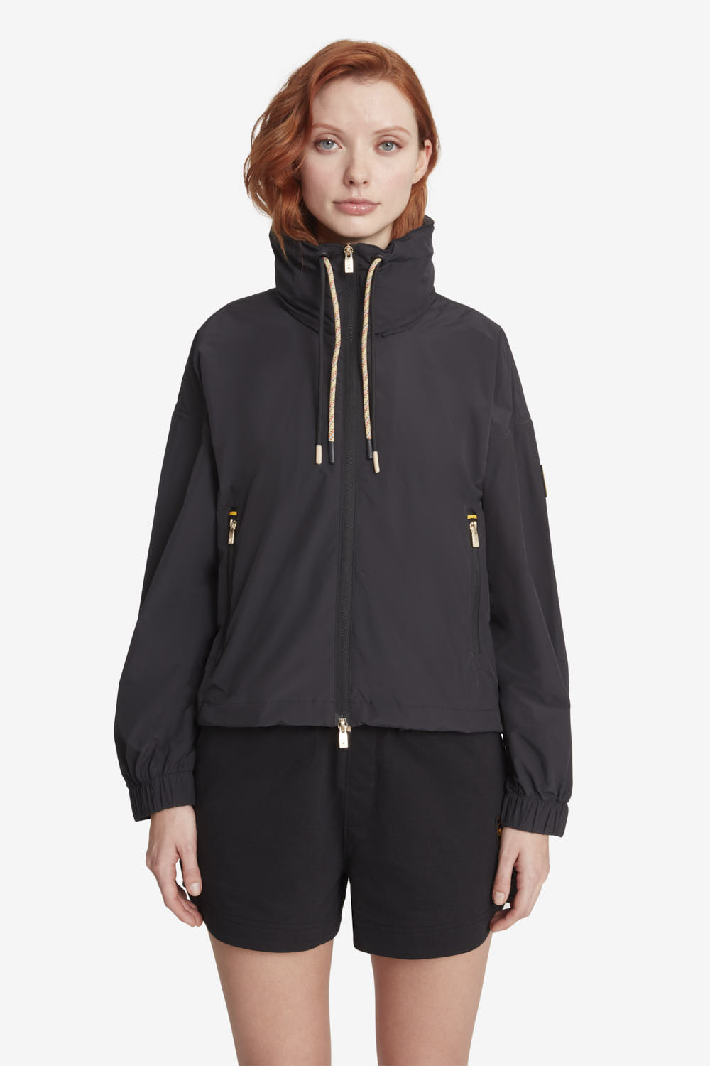 ciesse-lana-leichte-jacke-damen-schwarz-kurz-mit-kapuze image 2