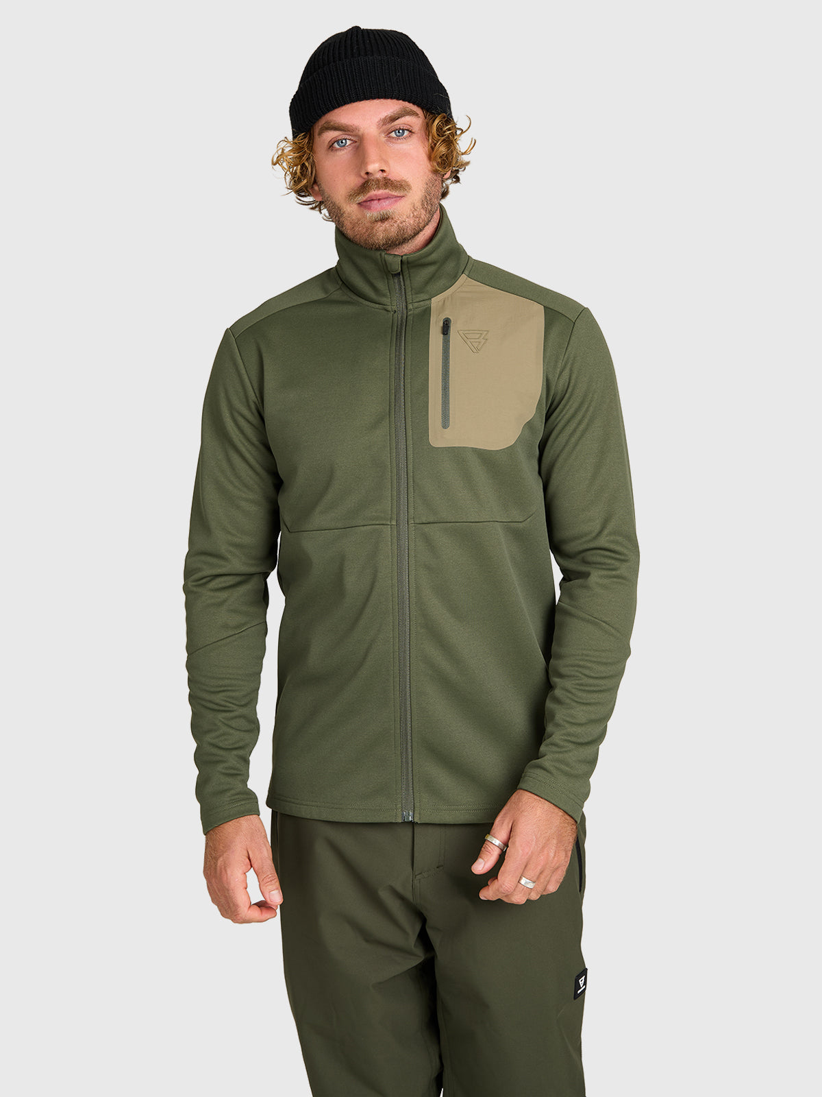 brunotti-amatti-snow-fleece-fleecejacke-herren-deep-green image 3