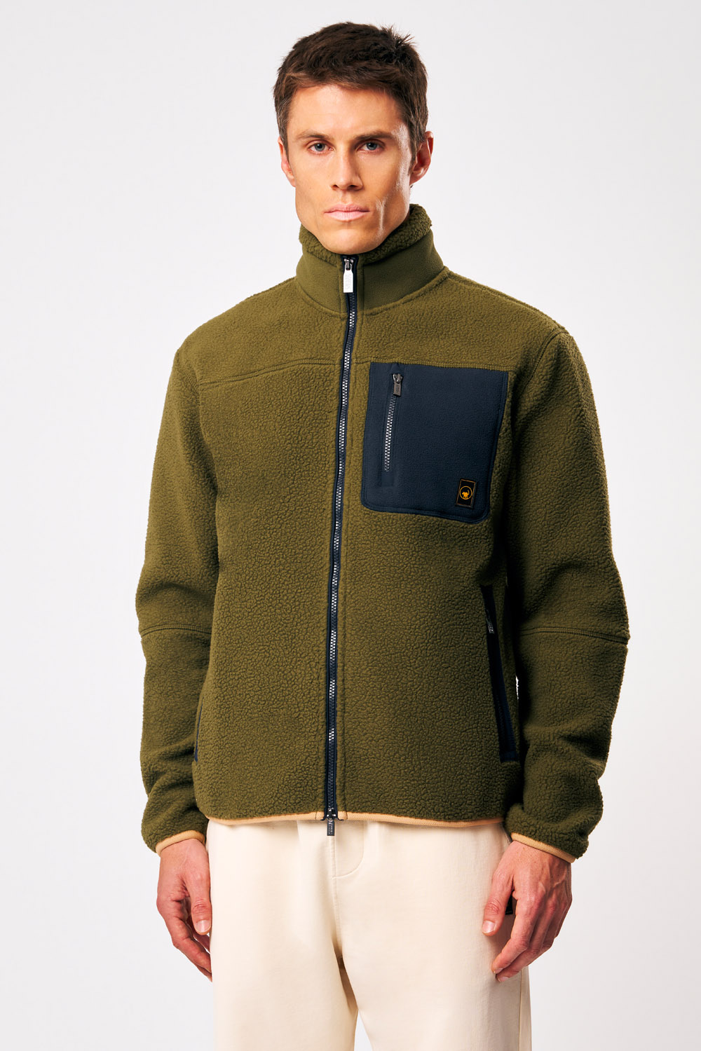 ciesse-lionel-teddyjacke-herren-gr-n-regular-reiverschluss image 1