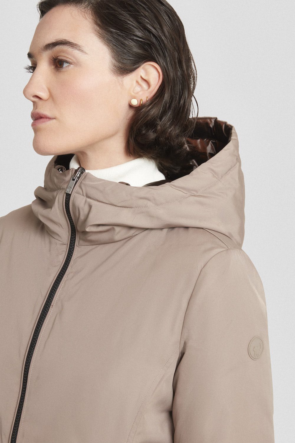 ciesse-outdoor-daunenjacke-braun-reversibel-lang-800-fill image 3