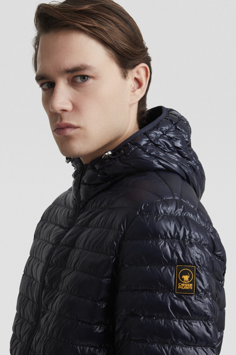 ciesse-piumini-daunenjacke-blau-gl-nzend-kapuze-echt-daune image 6