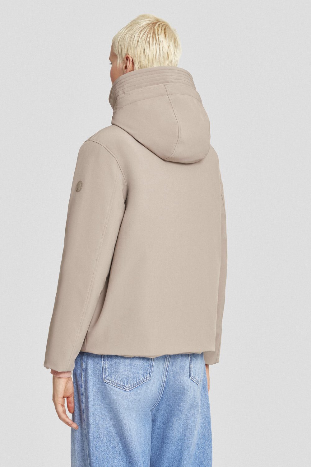 ciesse-outdoor-softshelljacke-beige-kurz-box-fit-kapuze image 4